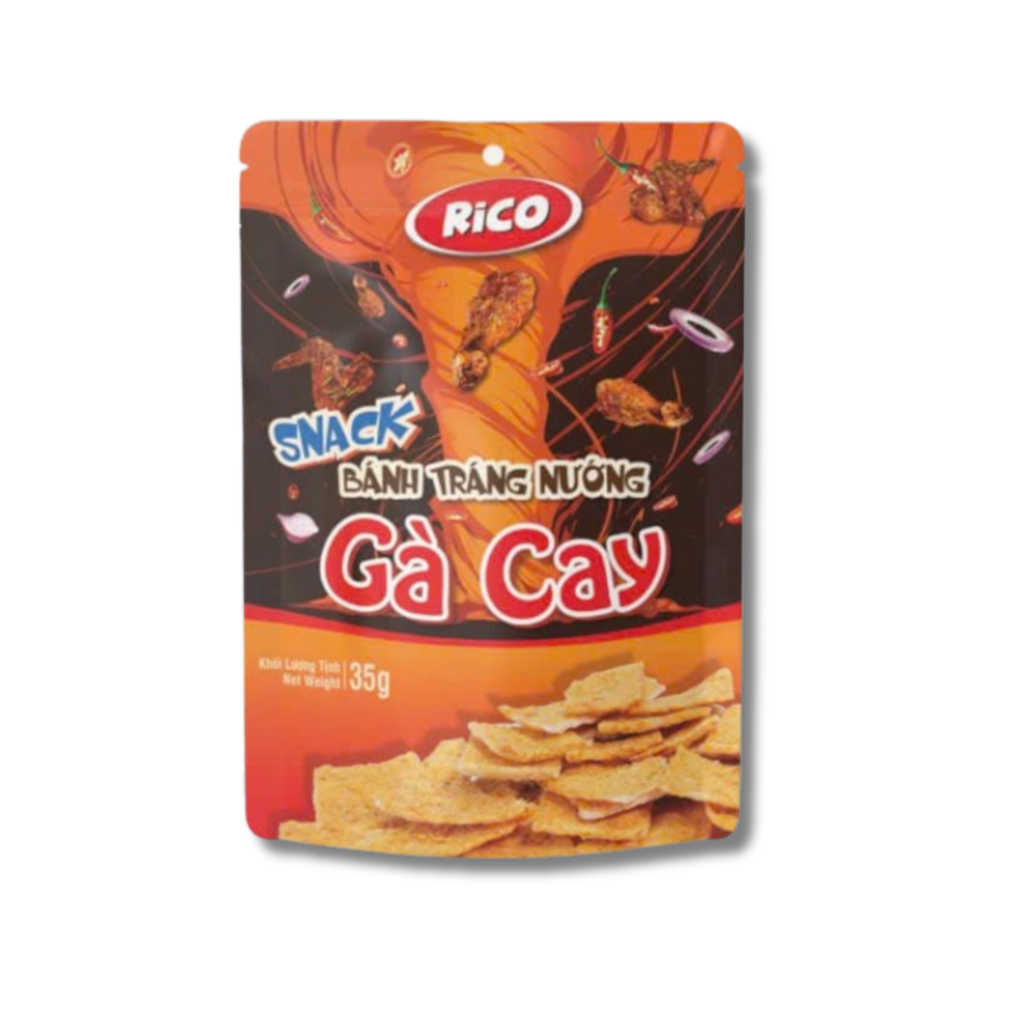 Snack Bánh Tráng Nướng Vị Gà Cay 35g