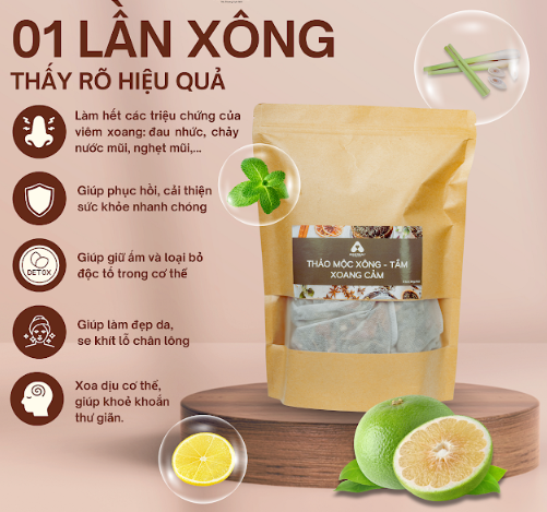 Thảo mộc Xông Tắm Xoang Cảm (Túi 6 lần) - Hình ảnh 4