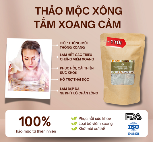 Thảo mộc Xông Tắm Xoang Cảm (Túi 1 lần) - Hình ảnh 2