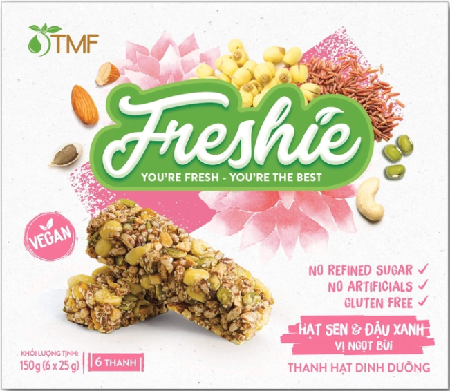 Thanh hạt dinh dưỡng Freshie - hạt sen & đậu xanh 150g - Hình ảnh 2