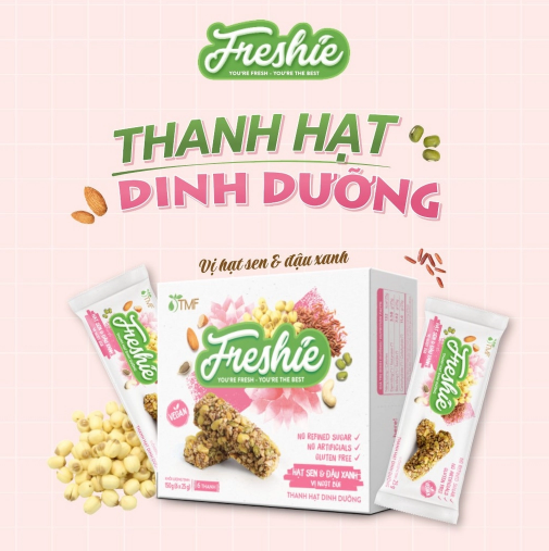 Thanh hạt dinh dưỡng Freshie - hạt sen & đậu xanh 150g - Hình ảnh 3