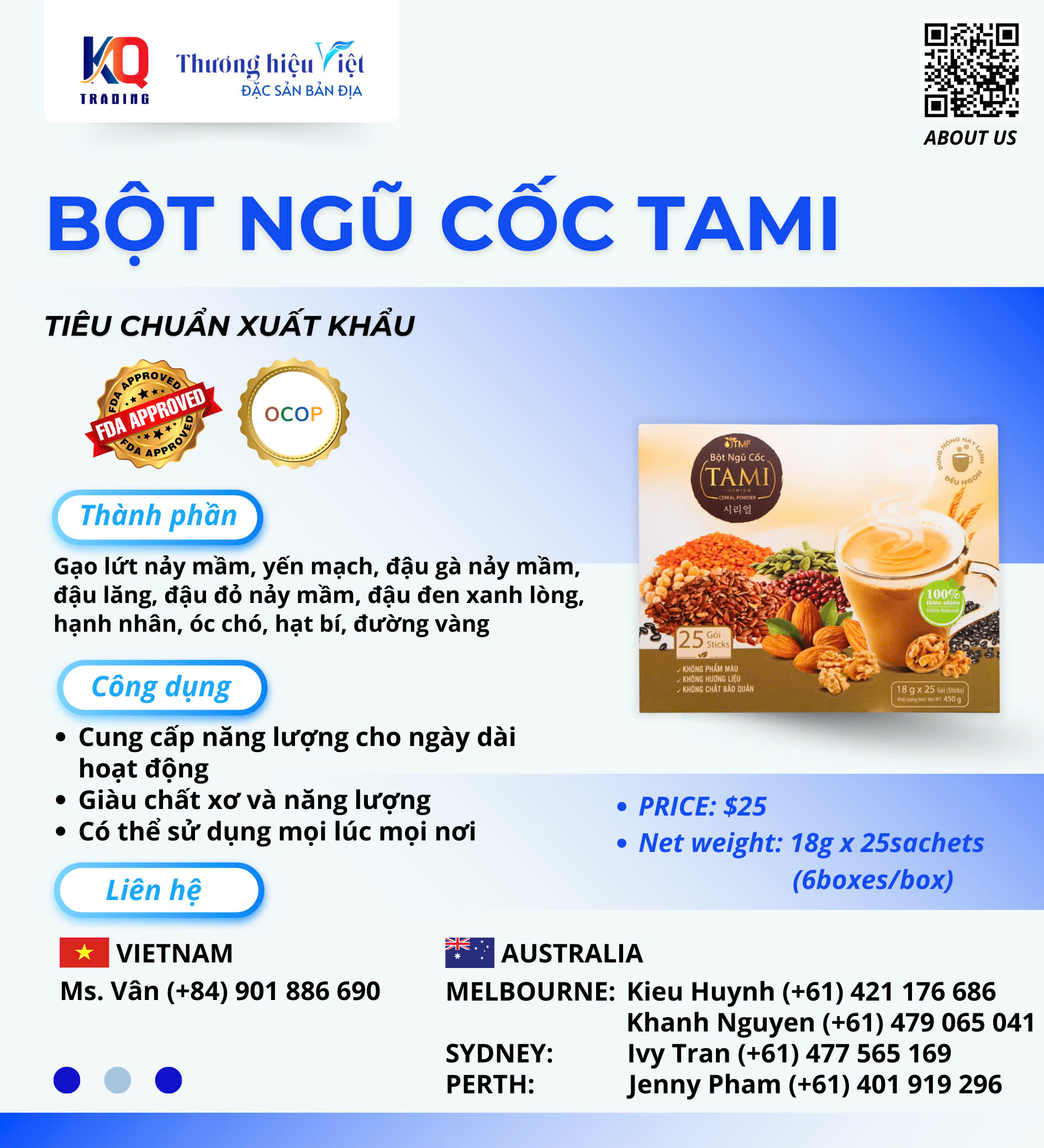 Bột ngũ cốc Tami 450g