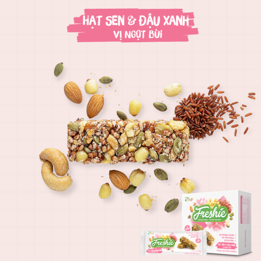 Thanh hạt dinh dưỡng Freshie - hạt sen & đậu xanh 150g - Hình ảnh 4