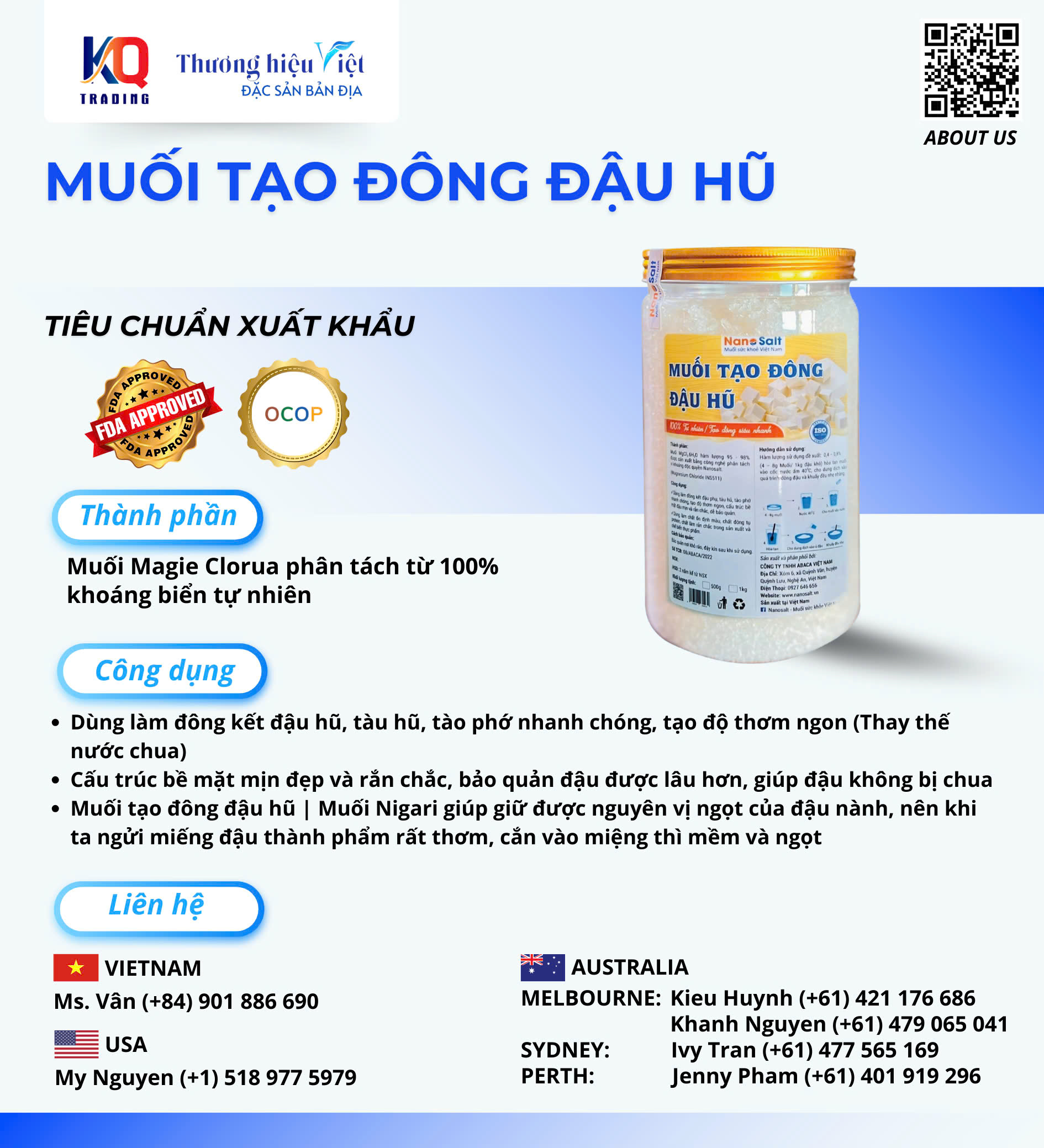 Muối Tạo Đông Đậu Hũ
