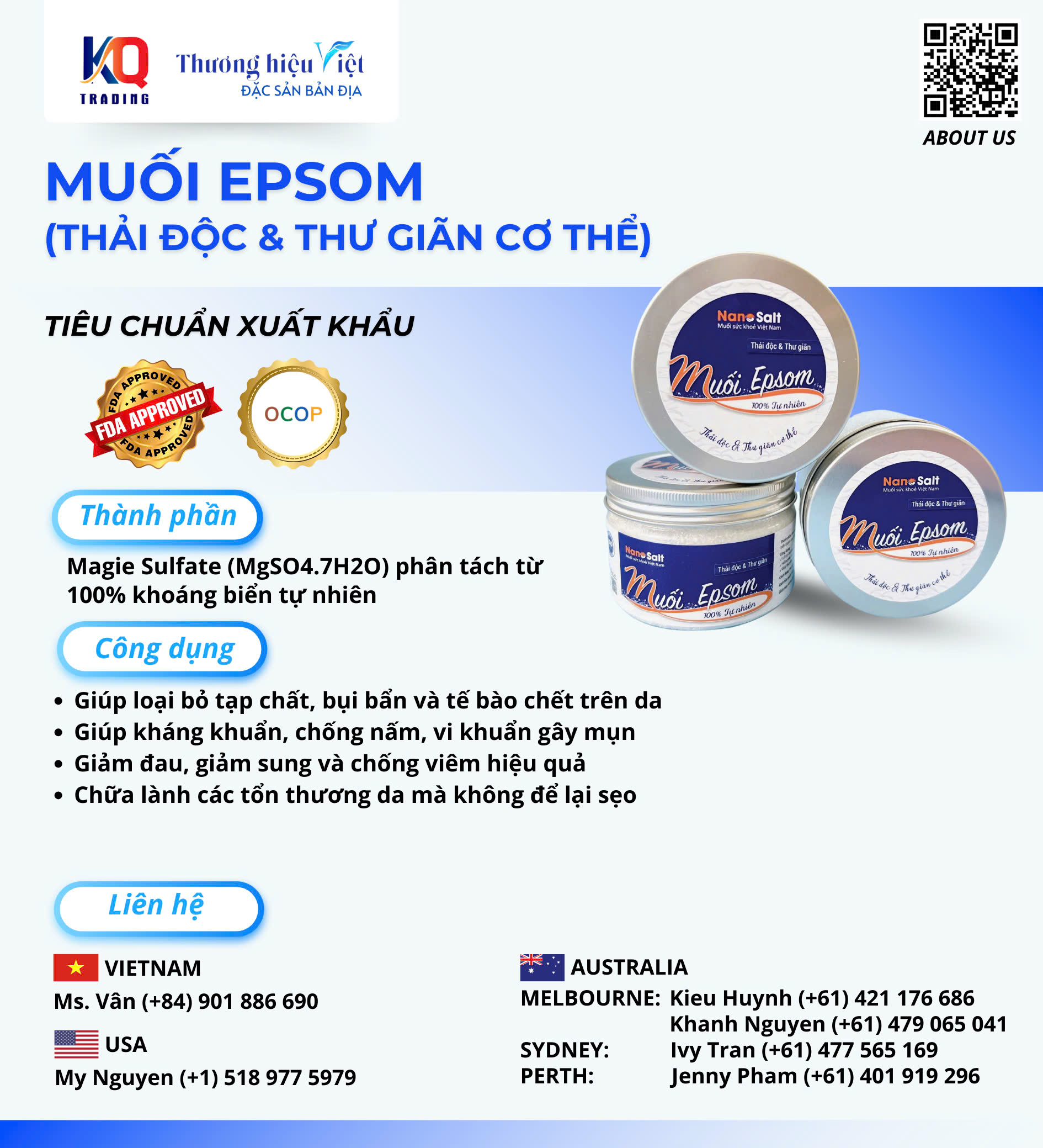 Muối Epsom Uống Thải Độc