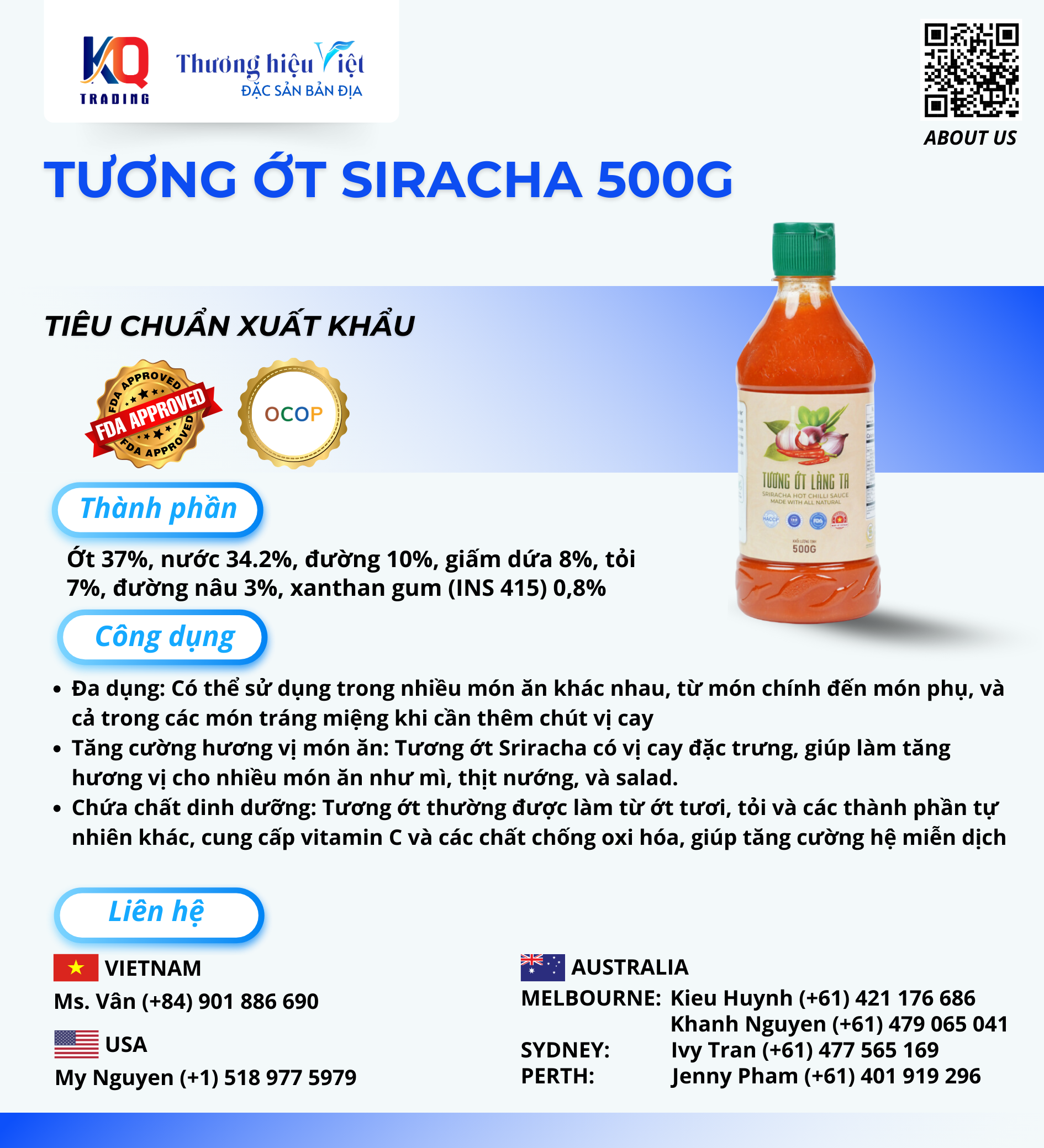 Tương Ớt Sriracha (500gr)